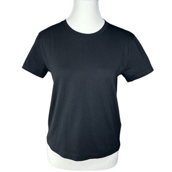 Everlane Women's NWOT Black Organic Cotton Short Sleeve Box-Cut‎ Tee XS/C35.25 - Picture 1 of 14